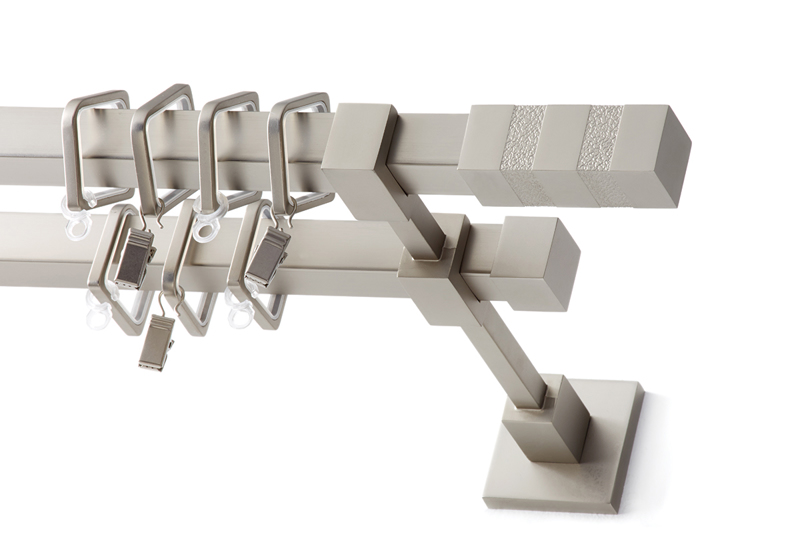 Anartisi - ΣΗΜΑΝΤΙΚΟ: Σε περίπτωση διαφοράς τιμής από το κατάστημα ισχύει παντα και μόνο η τιμή του καταστήματος Anartisi Κουρτινόξυλο Διπλό Inox 20x20mm CARTER T20 Νίκ